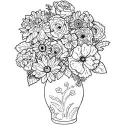Página para colorir: Buquê de flores (Natureza) #160763 - Páginas para Colorir Imprimíveis Gratuitamente