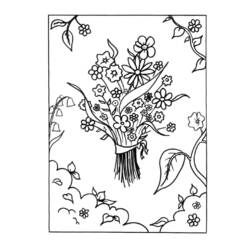 Página para colorir: Buquê de flores (Natureza) #160827 - Páginas para Colorir Imprimíveis Gratuitamente