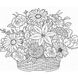 Página para colorir: Buquê de flores (Natureza) #161017 - Páginas para Colorir Imprimíveis Gratuitamente