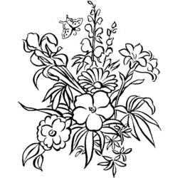 Página para colorir: Buquê de flores (Natureza) #161028 - Páginas para Colorir Imprimíveis Gratuitamente