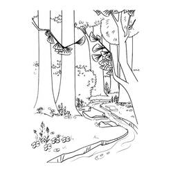 Página para colorir: Floresta (Natureza) #157000 - Páginas para Colorir Imprimíveis Gratuitamente