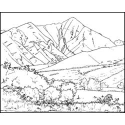 Página para colorir: Montanha (Natureza) #156475 - Páginas para Colorir Imprimíveis Gratuitamente