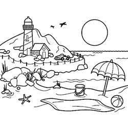 Página para colorir: Praia (Natureza) #159003 - Páginas para Colorir Imprimíveis Gratuitamente