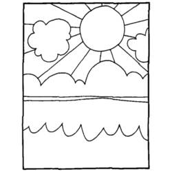 Página para colorir: Sol (Natureza) #158112 - Páginas para Colorir Imprimíveis Gratuitamente