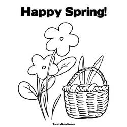 Página para colorir: Temporada de primavera (Natureza) #164793 - Páginas para Colorir Imprimíveis Gratuitamente