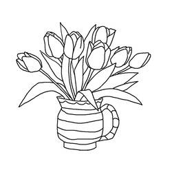 Página para colorir: Tulipa (Natureza) #161619 - Páginas para Colorir Imprimíveis Gratuitamente