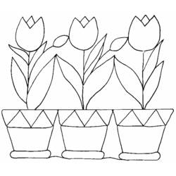 Página para colorir: Tulipa (Natureza) #161623 - Páginas para Colorir Imprimíveis Gratuitamente