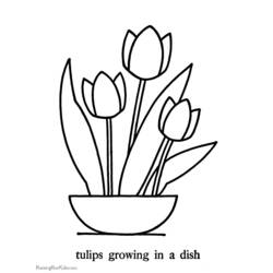 Página para colorir: Tulipa (Natureza) #161646 - Páginas para Colorir Imprimíveis Gratuitamente