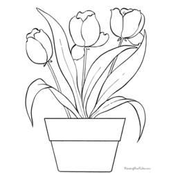 Página para colorir: Tulipa (Natureza) #161661 - Páginas para Colorir Imprimíveis Gratuitamente