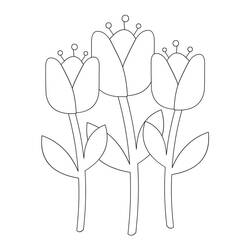 Página para colorir: Tulipa (Natureza) #161687 - Páginas para Colorir Imprimíveis Gratuitamente