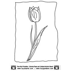 Página para colorir: Tulipa (Natureza) #161712 - Páginas para Colorir Imprimíveis Gratuitamente