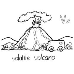 Página para colorir: Vulcão (Natureza) #166617 - Páginas para Colorir Imprimíveis Gratuitamente