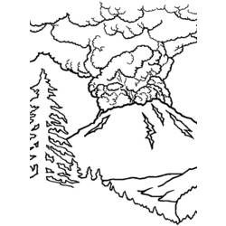 Página para colorir: Vulcão (Natureza) #166641 - Páginas para Colorir Imprimíveis Gratuitamente