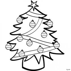 Página para colorir: árvore de Natal (Objetos) #167442 - Páginas para Colorir Imprimíveis Gratuitamente