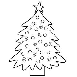 Página para colorir: árvore de Natal (Objetos) #167446 - Páginas para Colorir Imprimíveis Gratuitamente