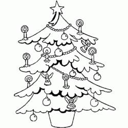 Página para colorir: árvore de Natal (Objetos) #167447 - Páginas para Colorir Imprimíveis Gratuitamente