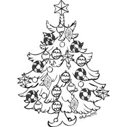 Página para colorir: árvore de Natal (Objetos) #167459 - Páginas para Colorir Imprimíveis Gratuitamente