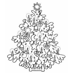 Página para colorir: árvore de Natal (Objetos) #167468 - Páginas para Colorir Imprimíveis Gratuitamente