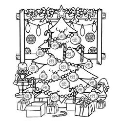 Desenhos para colorir: árvore de Natal - Páginas para Colorir Imprimíveis Gratuitamente