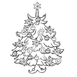 Página para colorir: árvore de Natal (Objetos) #167490 - Páginas para Colorir Imprimíveis Gratuitamente