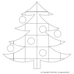 Página para colorir: árvore de Natal (Objetos) #167495 - Páginas para Colorir Imprimíveis Gratuitamente