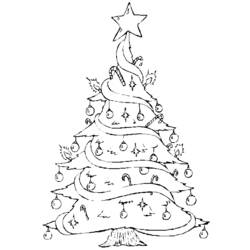 Página para colorir: árvore de Natal (Objetos) #167497 - Páginas para Colorir Imprimíveis Gratuitamente