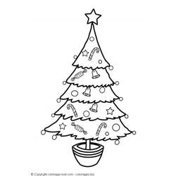 Página para colorir: árvore de Natal (Objetos) #167498 - Páginas para Colorir Imprimíveis Gratuitamente