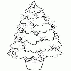 Página para colorir: árvore de Natal (Objetos) #167510 - Páginas para Colorir Imprimíveis Gratuitamente