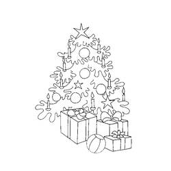 Página para colorir: árvore de Natal (Objetos) #167519 - Páginas para Colorir Imprimíveis Gratuitamente