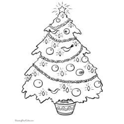 Página para colorir: árvore de Natal (Objetos) #167522 - Páginas para Colorir Imprimíveis Gratuitamente