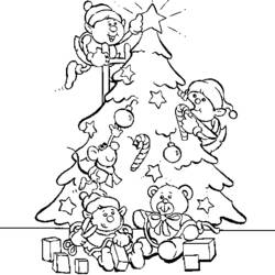 Página para colorir: árvore de Natal (Objetos) #167523 - Páginas para Colorir Imprimíveis Gratuitamente