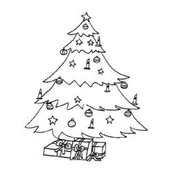 Página para colorir: árvore de Natal (Objetos) #167678 - Páginas para Colorir Imprimíveis Gratuitamente