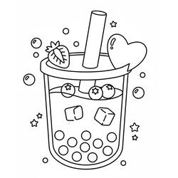 Bubble Tea - Desenhos para colorir gratuitos