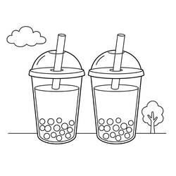 Desenho Bubble Tea (Objetos) #221506 para imprimir e colorir