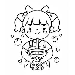 Desenho Bubble Tea (Objetos) #221518 para imprimir e colorir