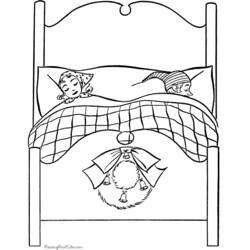 Página para colorir: Cama (Objetos) #168136 - Páginas para Colorir Imprimíveis Gratuitamente