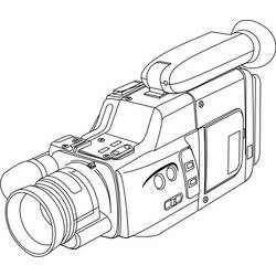 Página para colorir: Câmera de vídeo (Objetos) #120223 - Páginas para Colorir Imprimíveis Gratuitamente