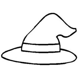 Desenhos para colorir: Chapéu de Bruxa - Páginas para Colorir Imprimíveis Gratuitamente