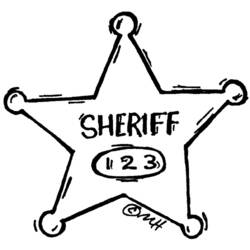 Página para colorir: estrela do xerife (Objetos) #118668 - Páginas para Colorir Imprimíveis Gratuitamente