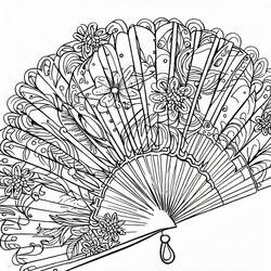 Desenhos para colorir: Leques - Páginas para Colorir Imprimíveis Gratuitamente
