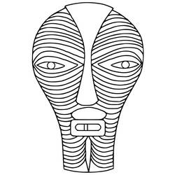 Desenhos para colorir: Máscara Africana - Páginas para Colorir Imprimíveis Gratuitamente