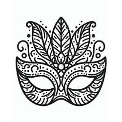 Desenhos para colorir: Máscara de Carnaval - Páginas para Colorir Imprimíveis Gratuitamente