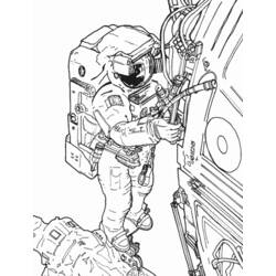 Página para colorir: Astronauta (Ofícios e Profissões) #87599 - Páginas para Colorir Imprimíveis Gratuitamente