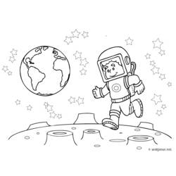 Página para colorir: Astronauta (Ofícios e Profissões) #87618 - Páginas para Colorir Imprimíveis Gratuitamente
