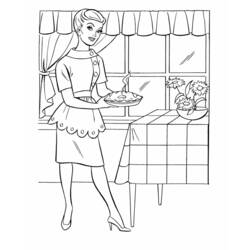 Página para colorir: Cozinhar / Cozinhar (Ofícios e Profissões) #91941 - Páginas para Colorir Imprimíveis Gratuitamente
