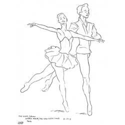 Página para colorir: dançarina / dançarina (Ofícios e Profissões) #92150 - Páginas para Colorir Imprimíveis Gratuitamente