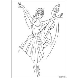 Página para colorir: dançarina / dançarina (Ofícios e Profissões) #92152 - Páginas para Colorir Imprimíveis Gratuitamente