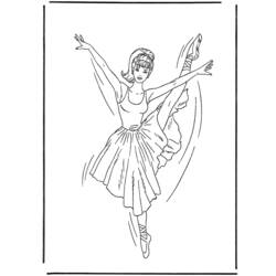Página para colorir: dançarina / dançarina (Ofícios e Profissões) #92227 - Páginas para Colorir Imprimíveis Gratuitamente