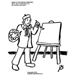 Página para colorir: Pintor (Ofícios e Profissões) #104382 - Páginas para Colorir Imprimíveis Gratuitamente