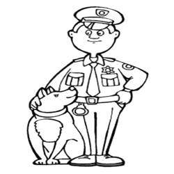 Página para colorir: Policial (Ofícios e Profissões) #105356 - Páginas para Colorir Imprimíveis Gratuitamente